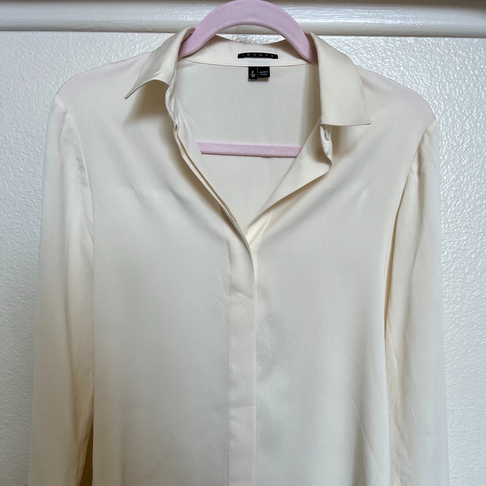 Theory Driya Silk Blouse